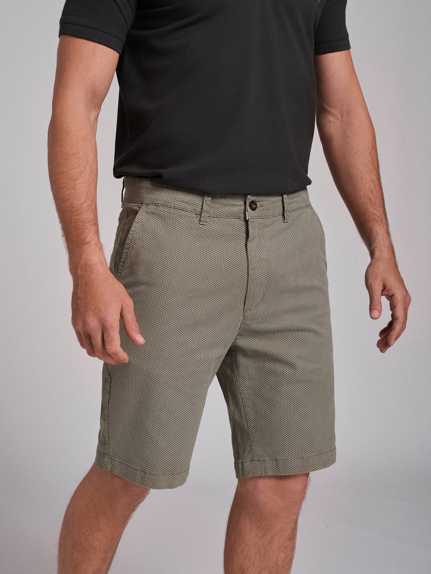 BERMUDA DE ALGODÓN VERDE REGULAR FIT MR. AZUL