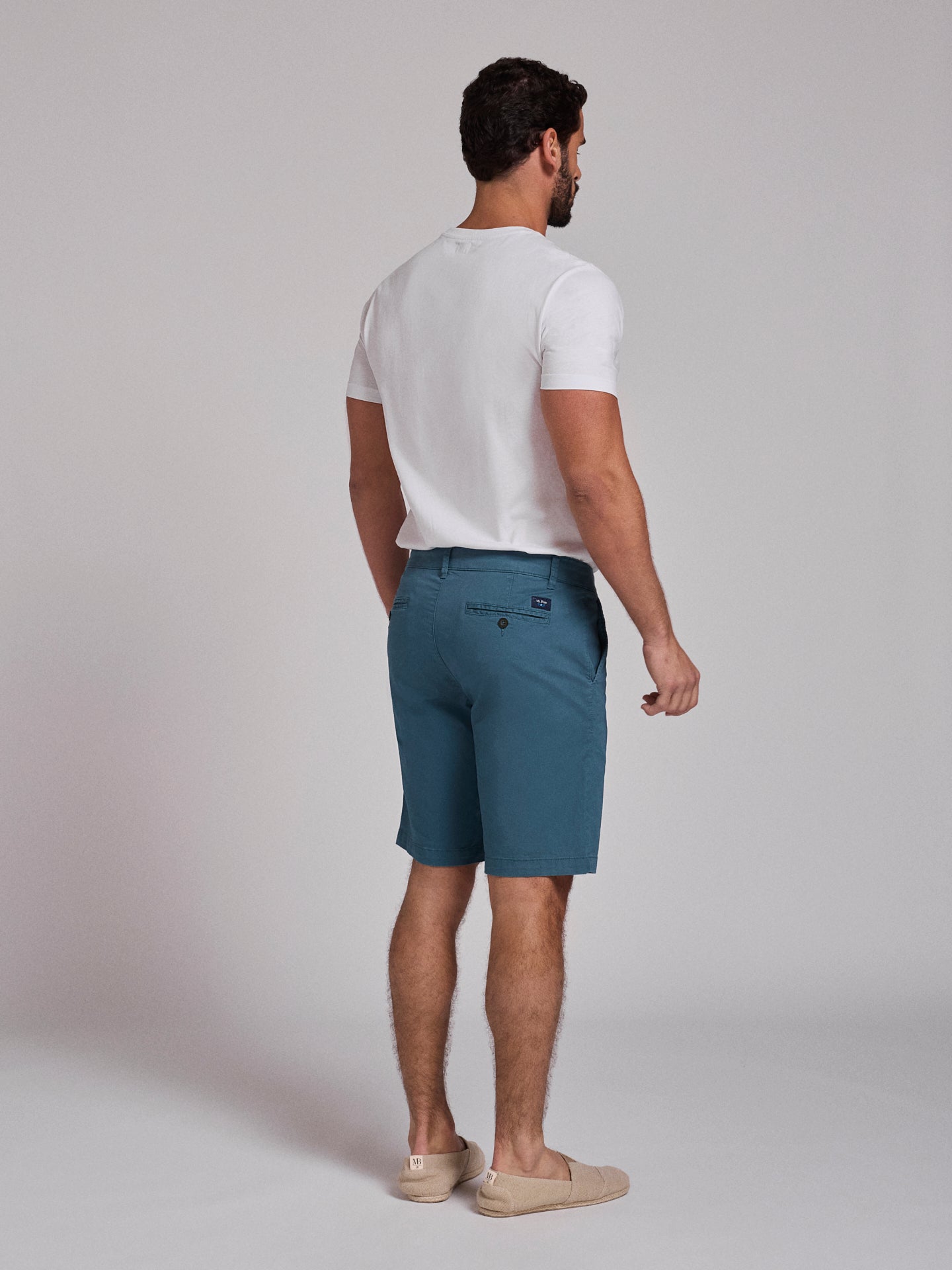 BERMUDA DE ALGODÓN VERDE REGULAR FIT MR. AZUL