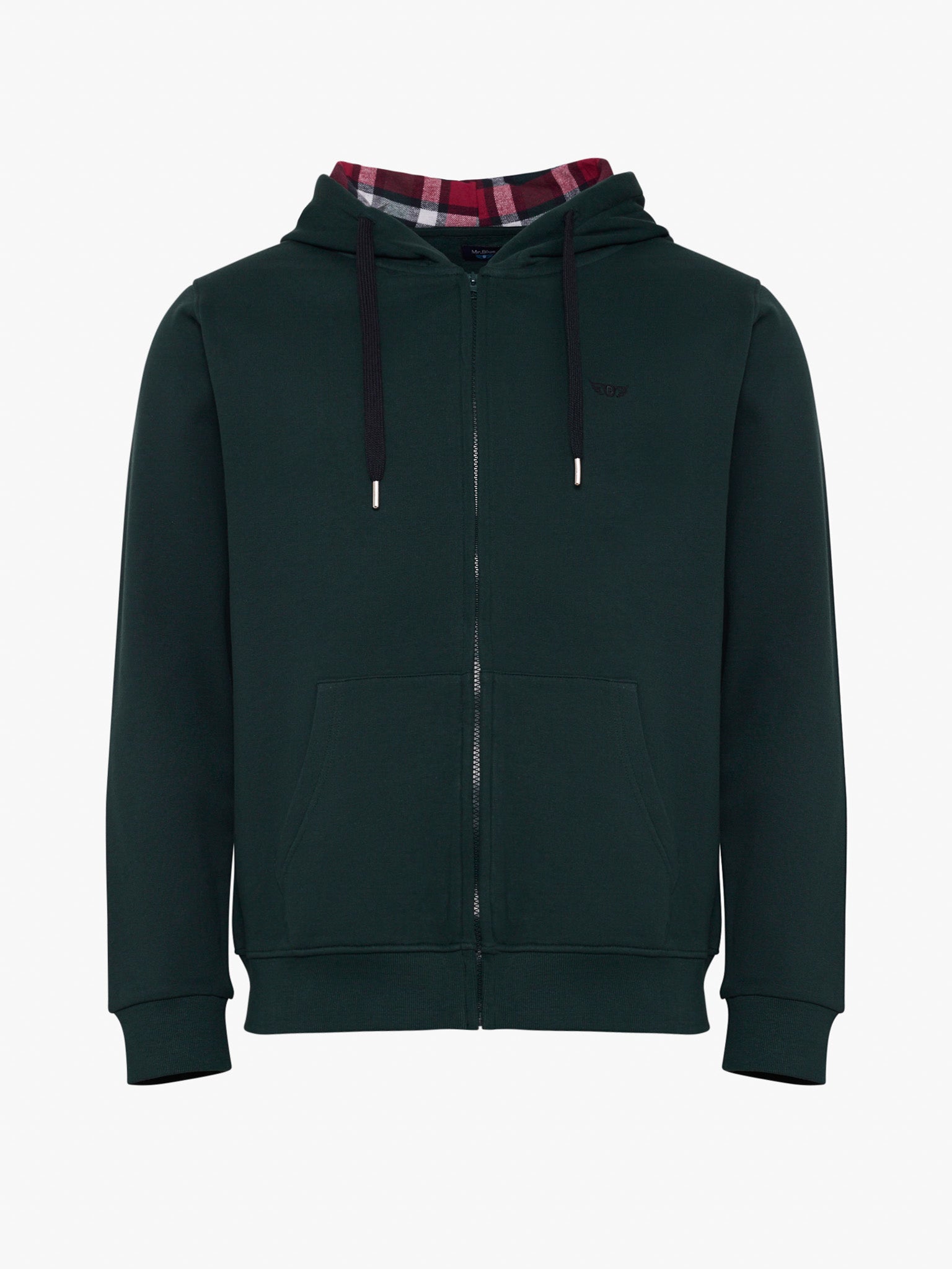 SUDADERA DE ALGODÓN VERDE MANGA LARGA REGULAR FIT MR. AZUL