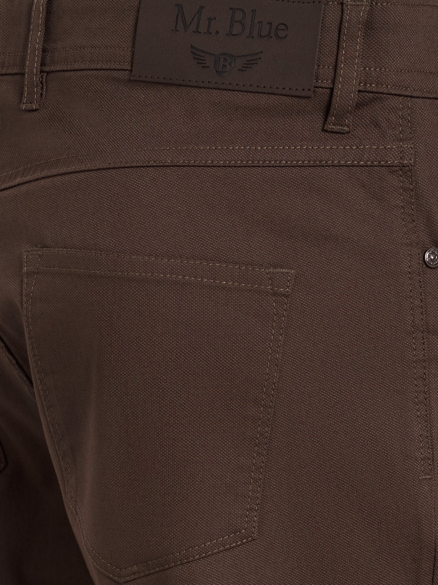 ALGODÓN MARRÓN SLIM FIT MR. AZUL