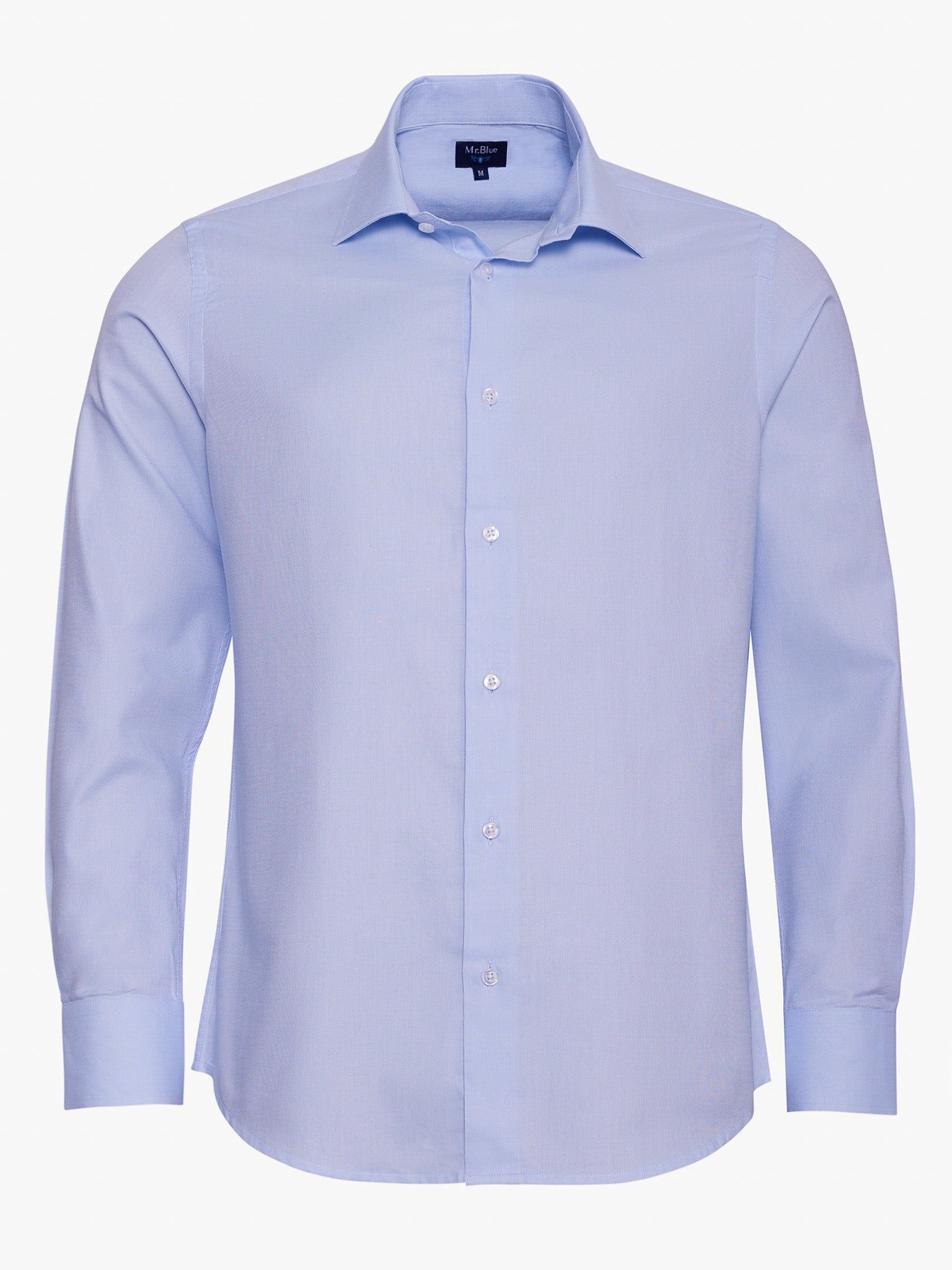 CAMISA ALGODÓN AZUL MANGA LARGA SLIM FIT MR. AZUL