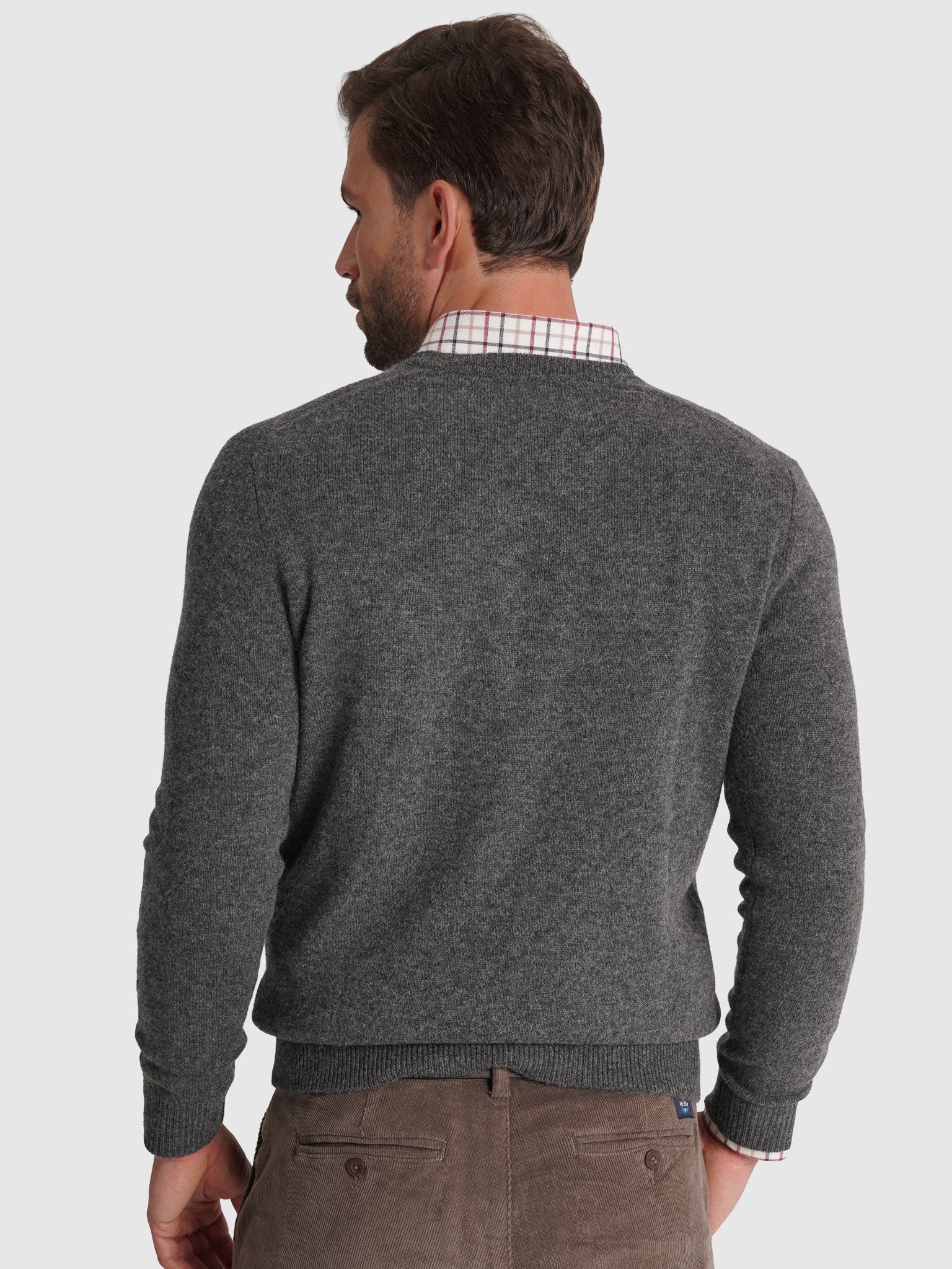 JERSEY DE LANA GRIS MANGA LARGA REGULAR FIT MR. AZUL