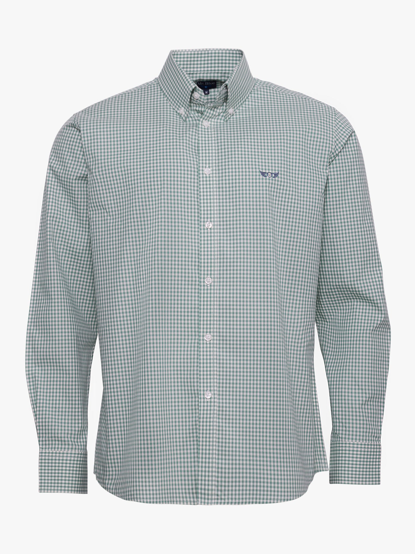 CAMISA ALGODÓN VERDE MANGA LARGA REGULAR FIT MR. AZUL