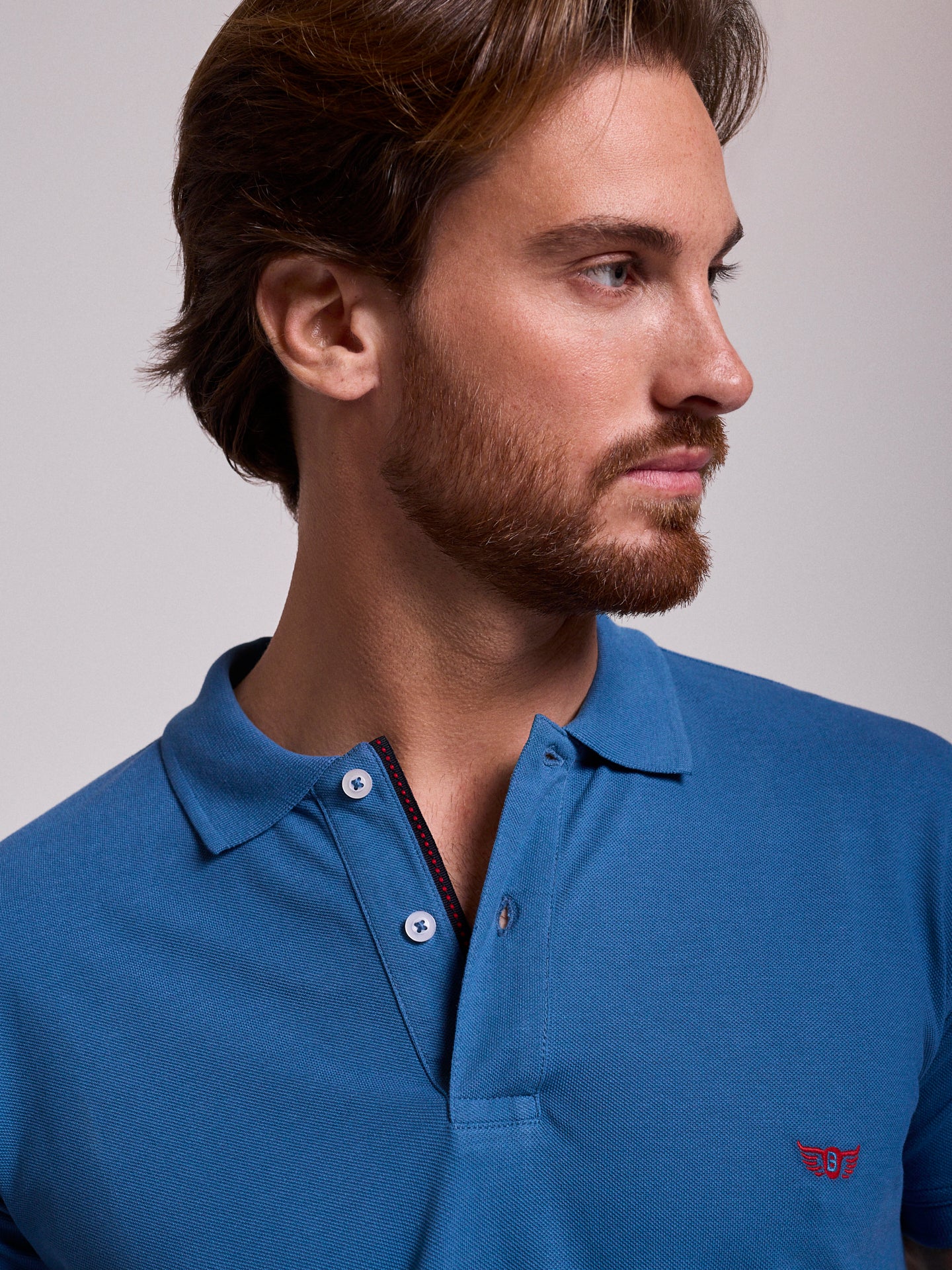 POLO AZUL MANGA CORTA REGULAR FIT MR. AZUL