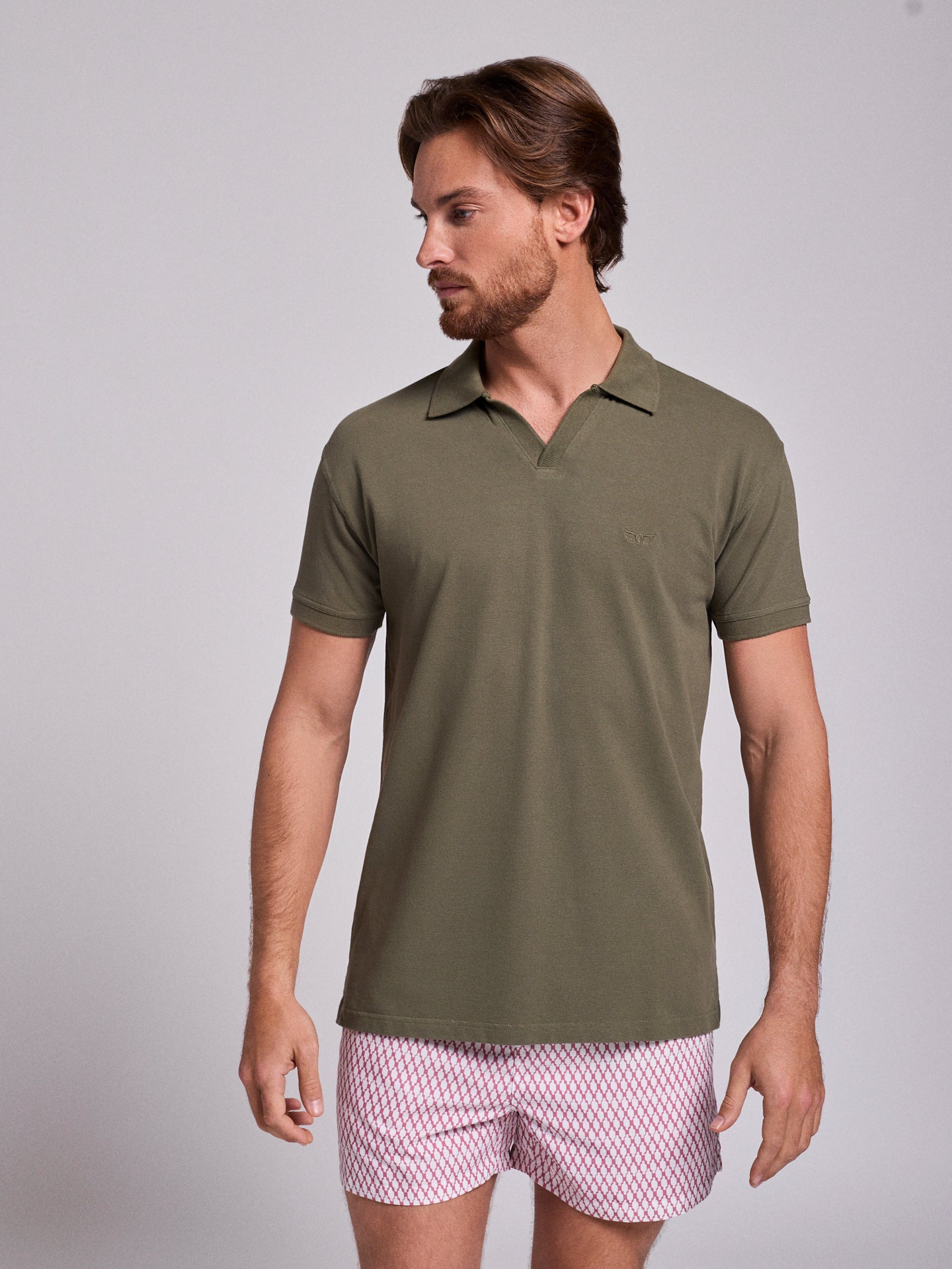 POLO ALGODÓN VERDE MANGA CORTA REGULAR FIT MR. AZUL
