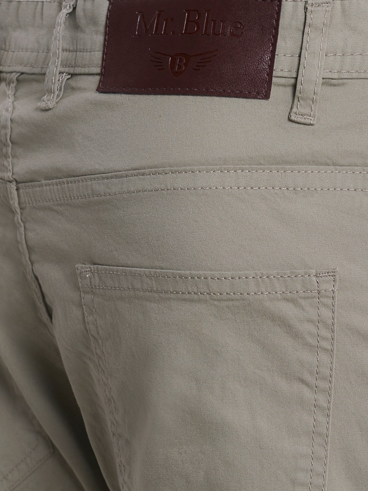 PANTALÓN ALGODÓN VERDE REGULAR FIT MR. AZUL