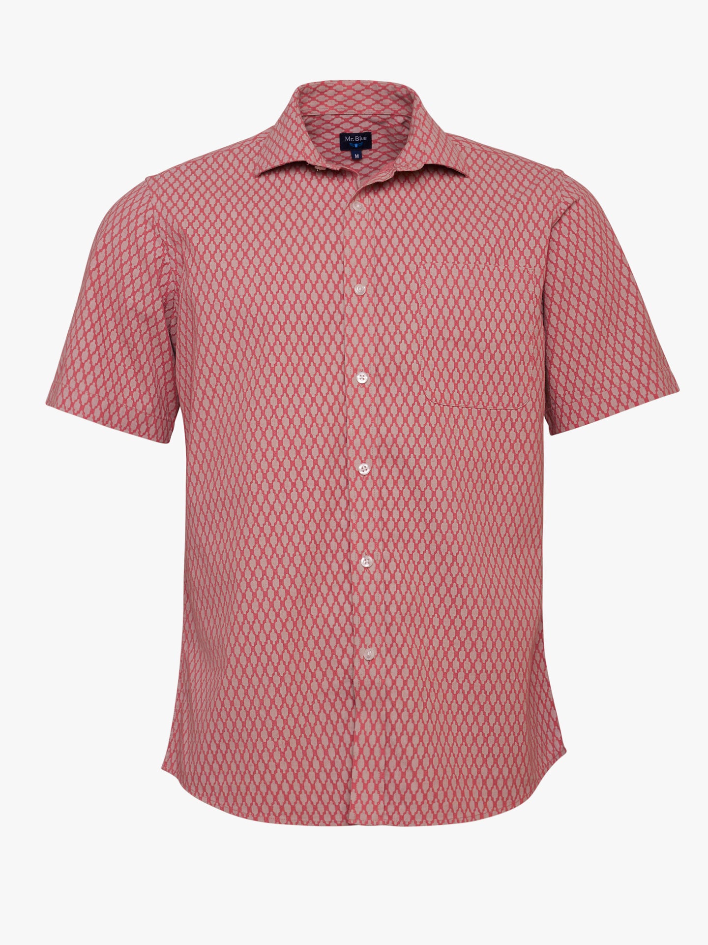 Camisa de corte estándar de lino rosa de Mr. Blue