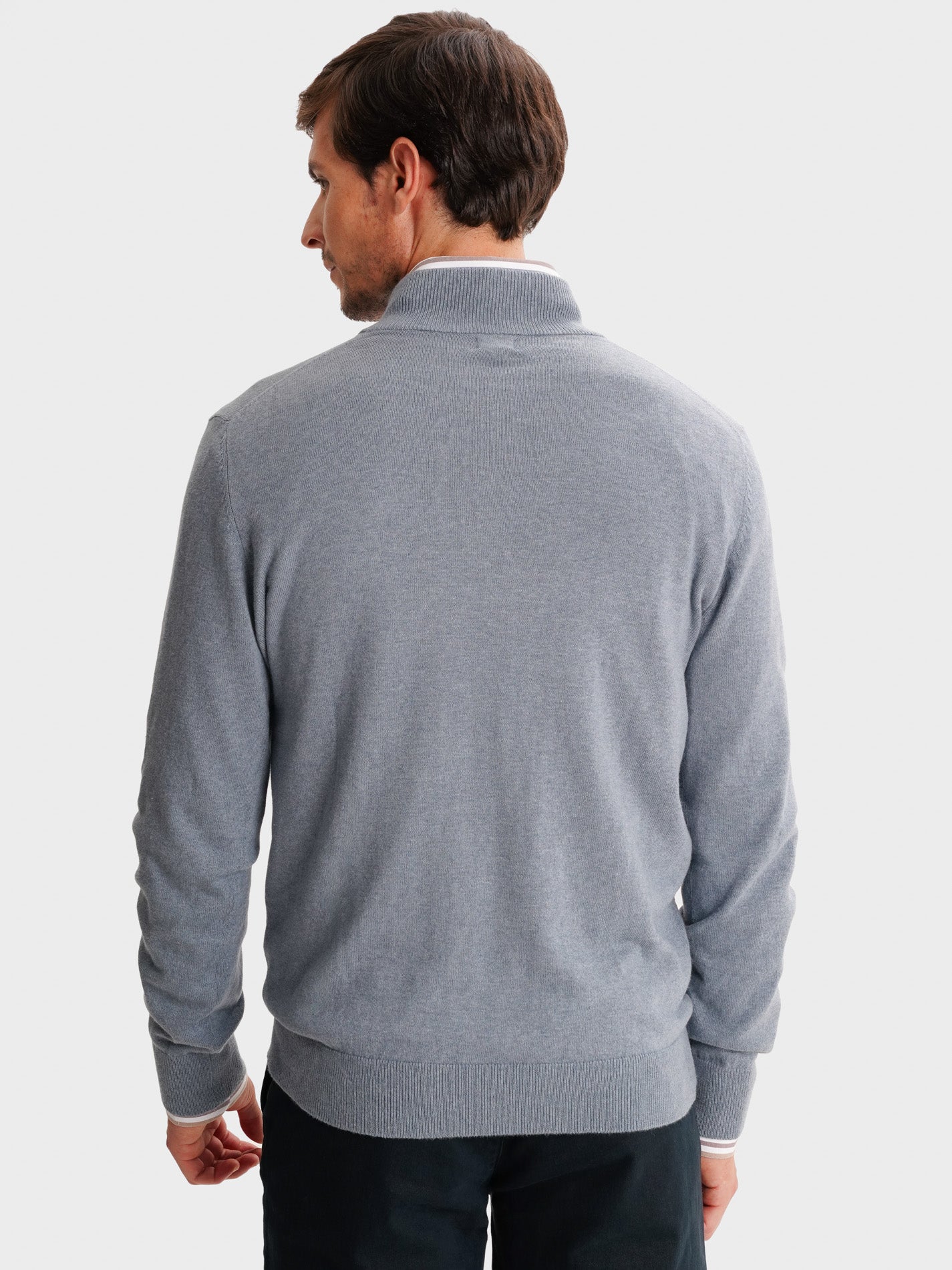 JERSEY FINO AZUL MANGA LARGA REGULAR FIT MR. AZUL