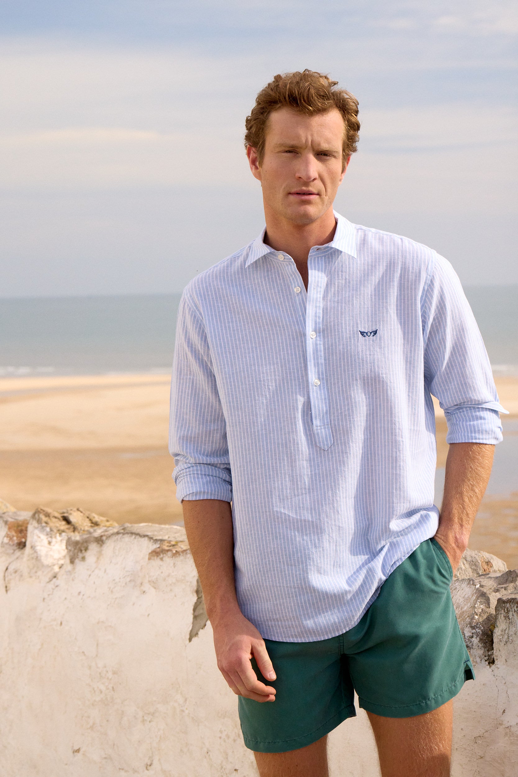 Regular Fit Blue Linen Shirt Mr. Blue