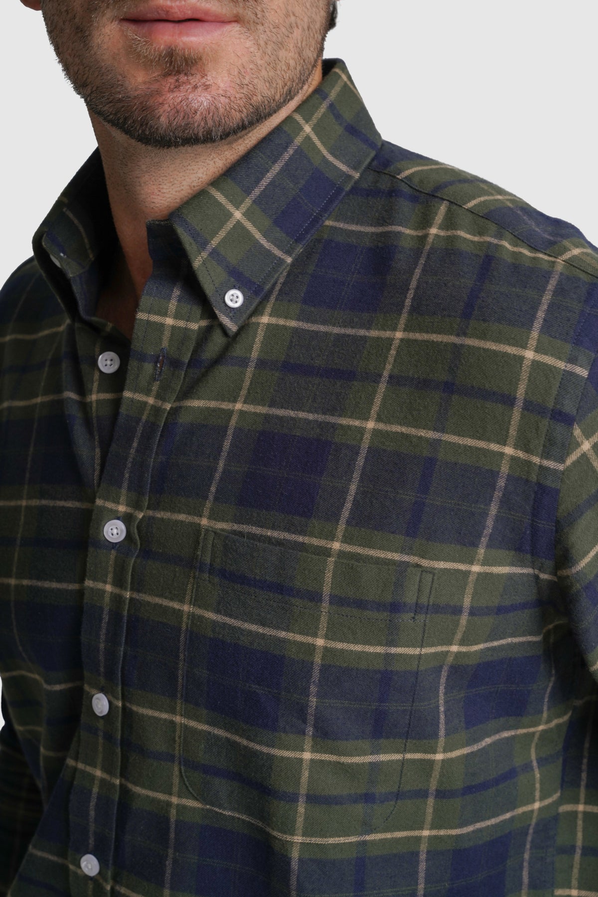 CAMISA FLANELA REGULAR FIT AZUL QUADRADA MR. BLUE