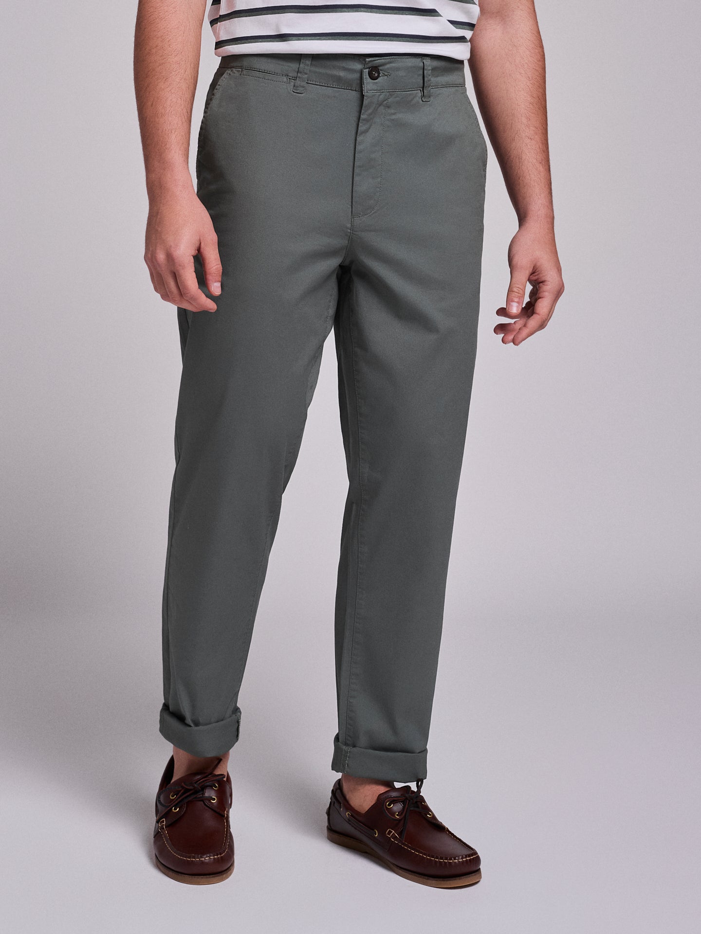 PANTALÓN ALGODÓN VERDE REGULAR FIT MR. AZUL