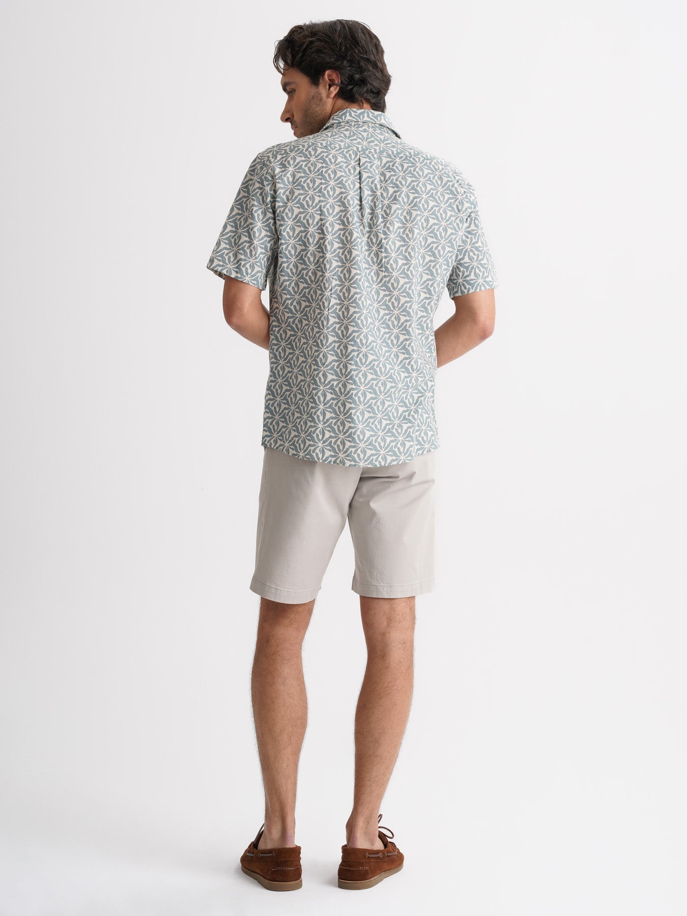 Camisa Regular Fit Lino Azul Mr. Blue