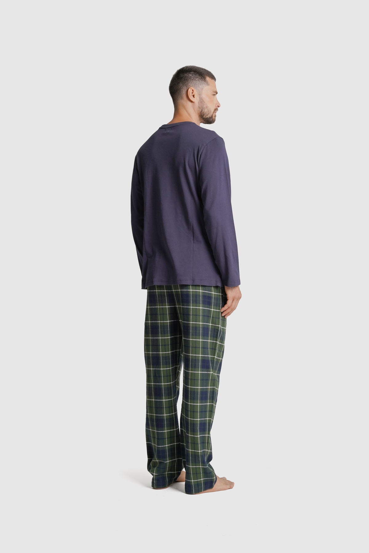 PIJAMA ALGODÃO REGULAR FIT AZUL QUADRADO MR. BLUE