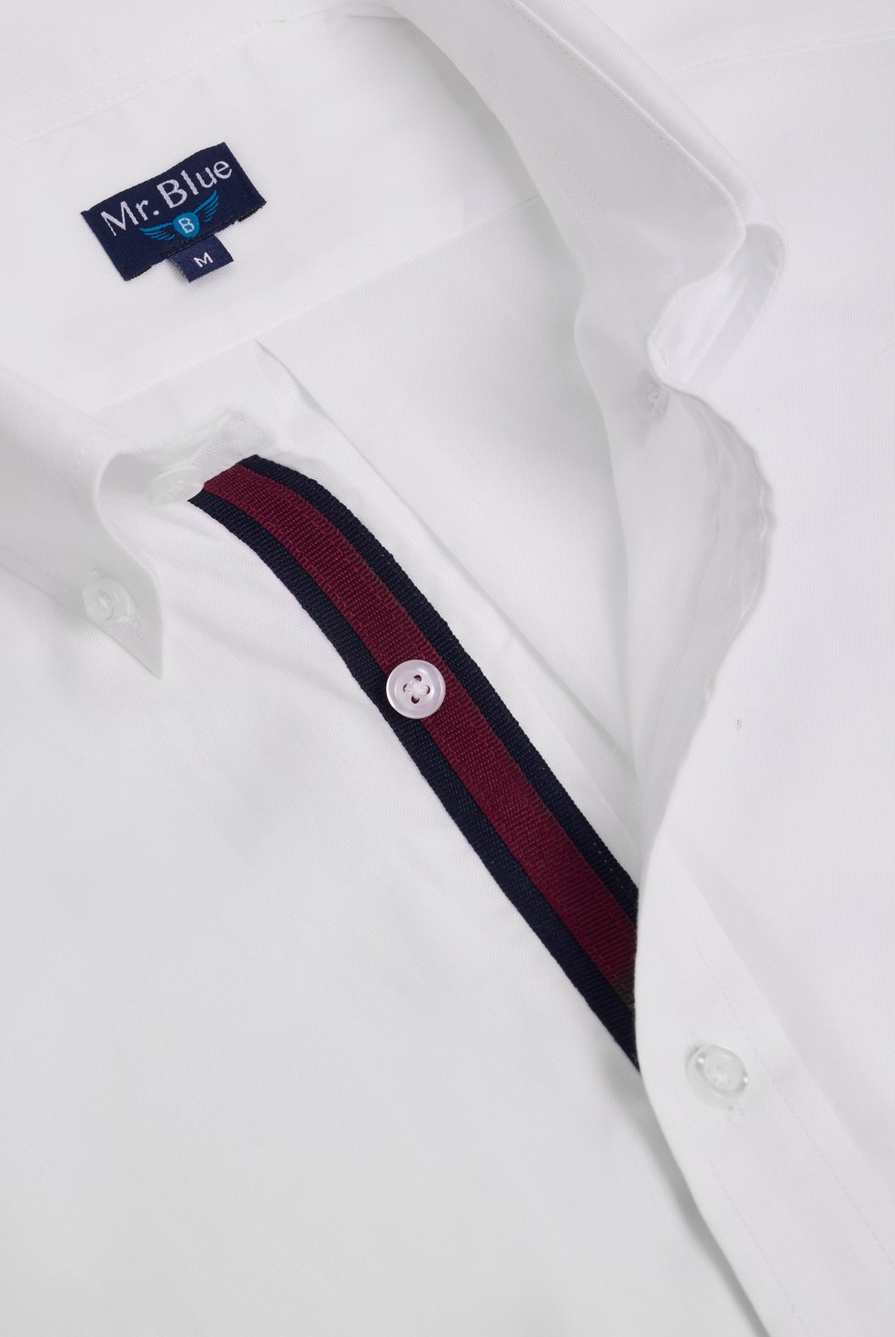 CAMISA ALGODÃO BRANCA MANGA COMPRIDA REGULAR FIT MR. BLUE