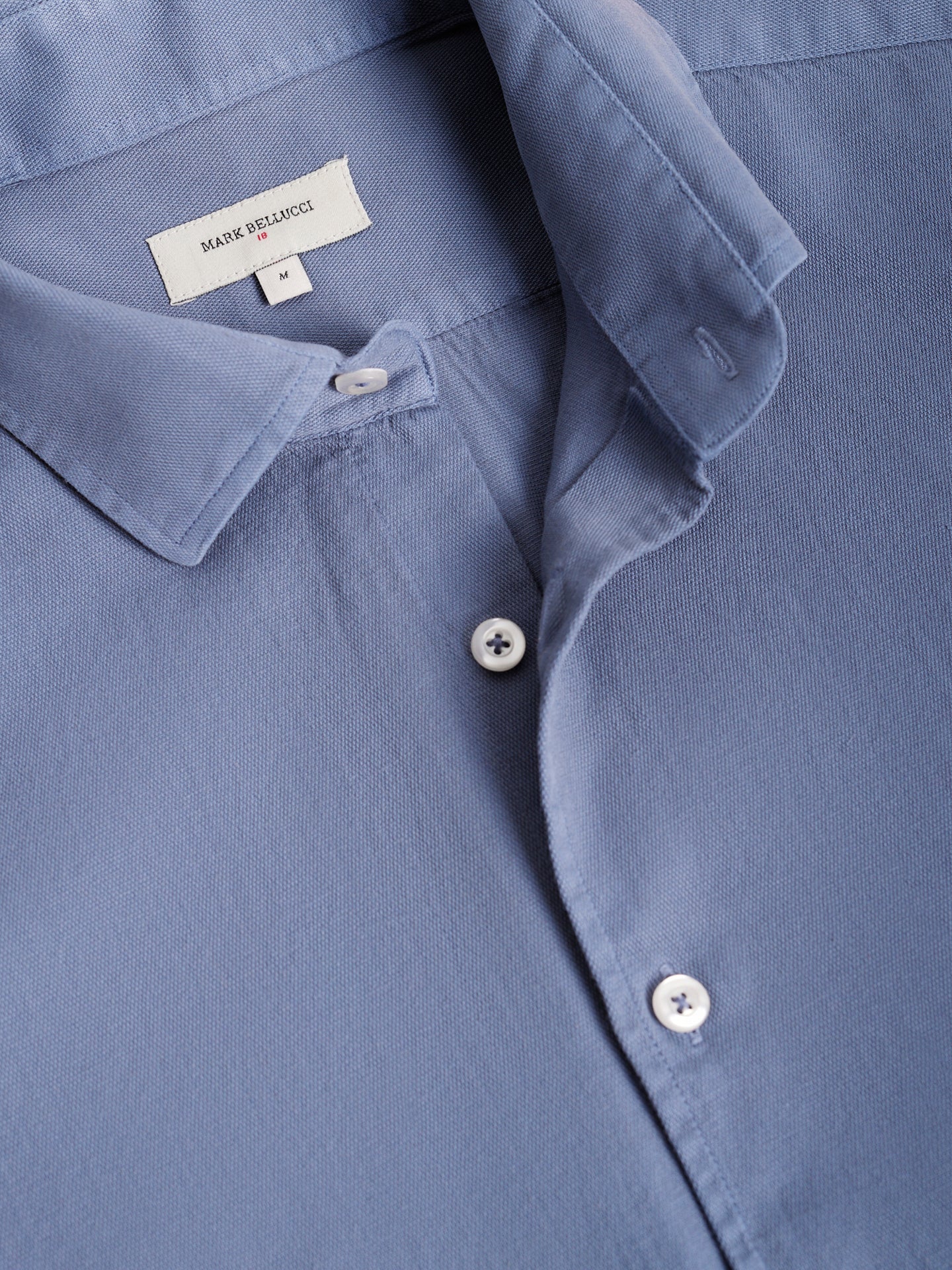 CAMISA REGULAR FIT MANGA LARGA AZUL MARK BELLUCCI