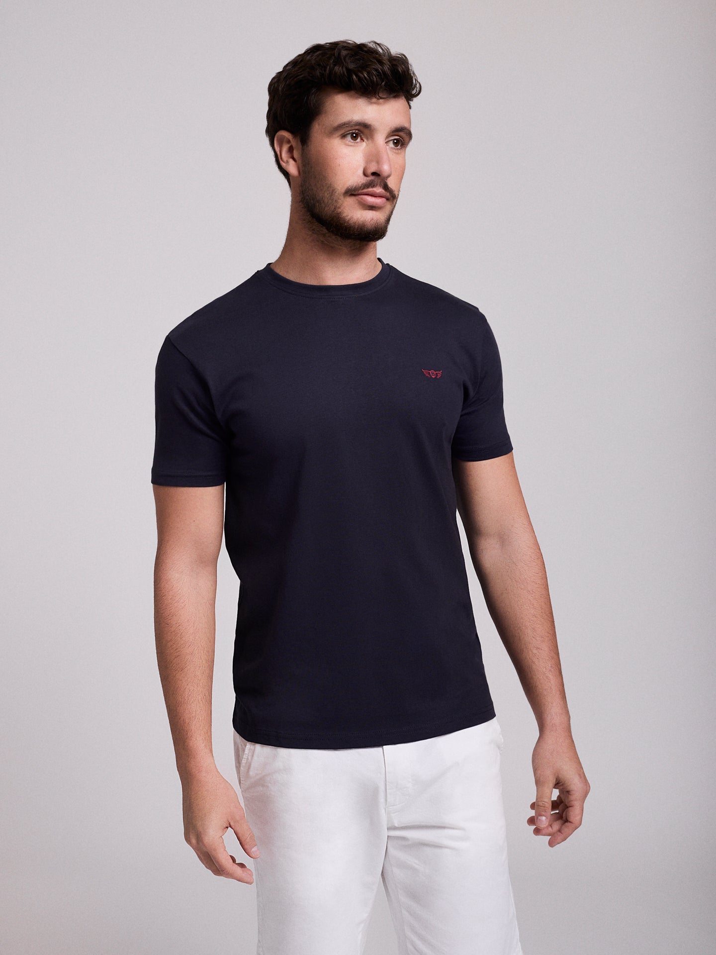 CAMISETA ALGODÓN AZUL MANGA CORTA REGULAR FIT MR. AZUL