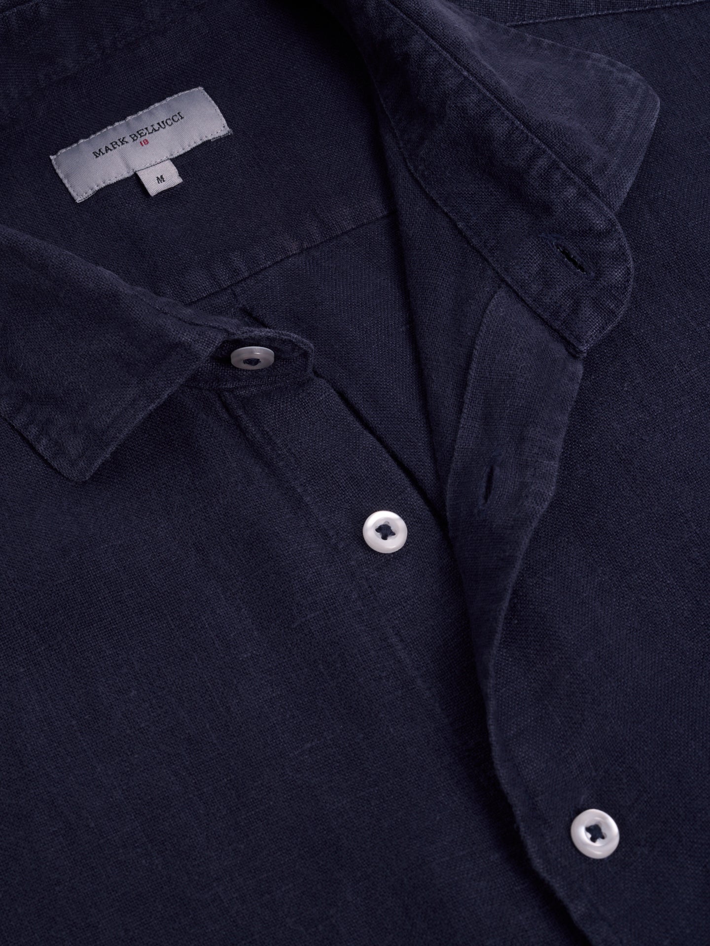 CAMISA AZUL MANGA COMPRIDA TAILORED FIT MARK BELLUCCI