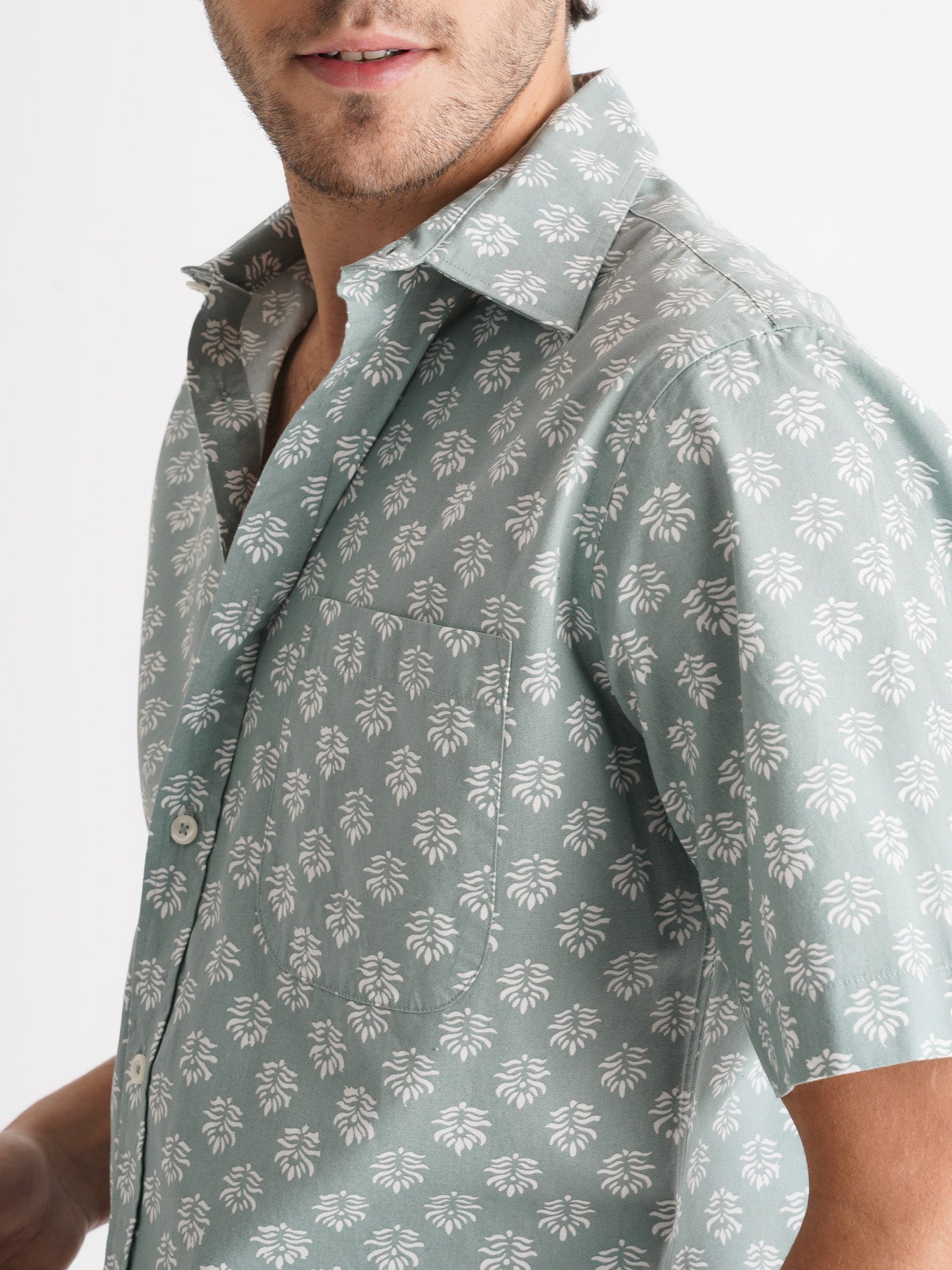 Camisa Regular Fit Popelina Verde Mr. Blue