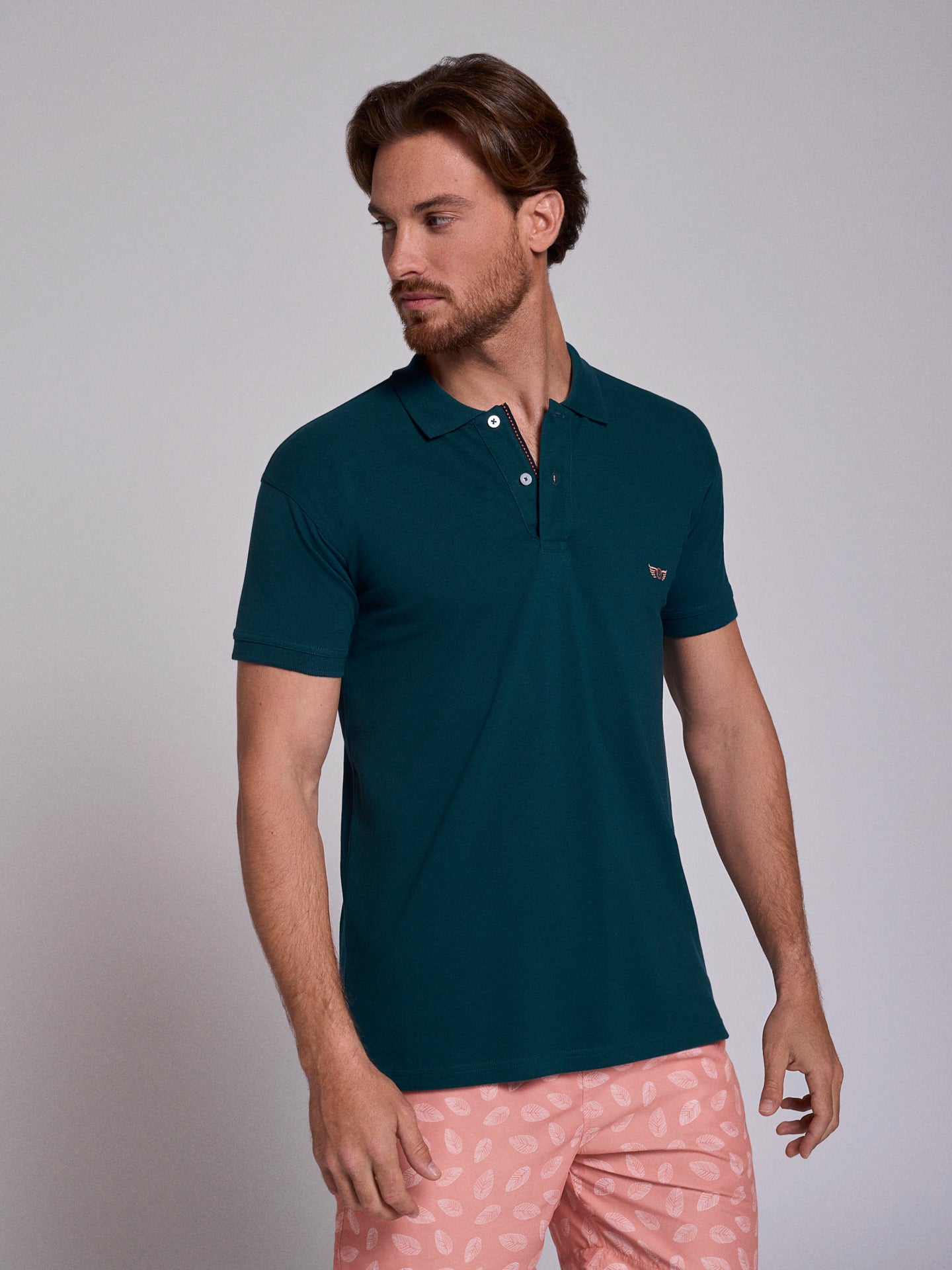 POLO VERDE MANGA CORTA REGULAR FIT MR. AZUL