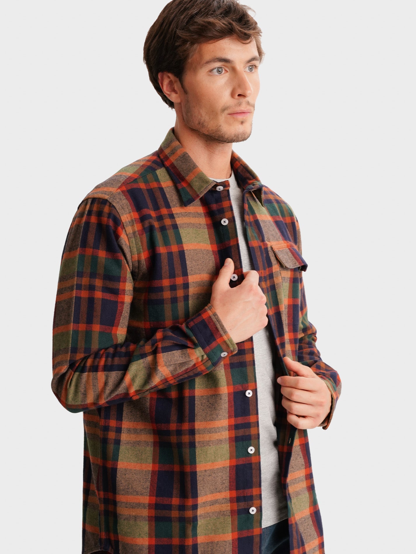 SOBRECAMISA NARANJA REGULAR FIT MR. AZUL