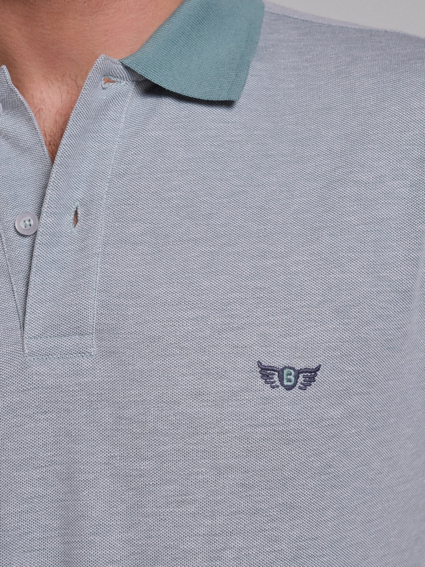 POLO VERDE MANGA CORTA REGULAR FIT MR. AZUL