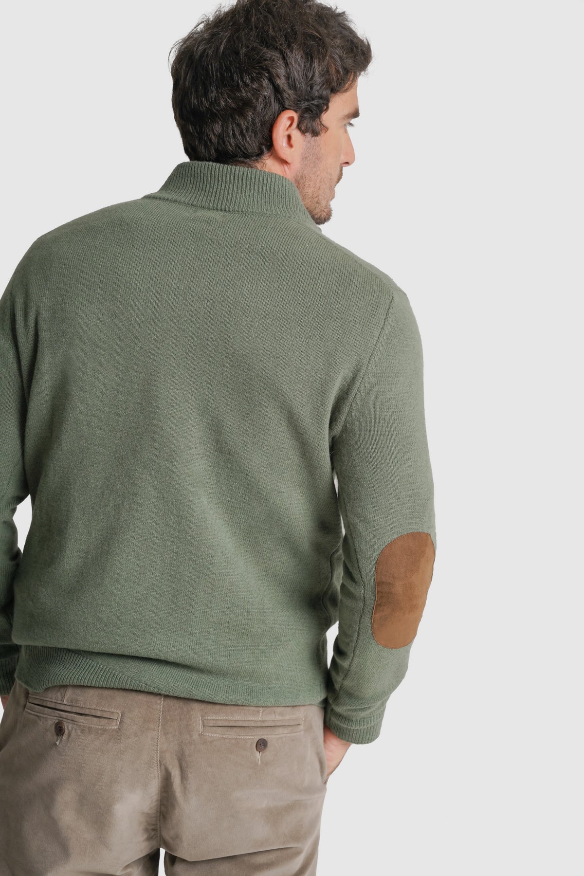 PULLOVER LÃ REGULAR FIT VERDE LISO MR. BLUE