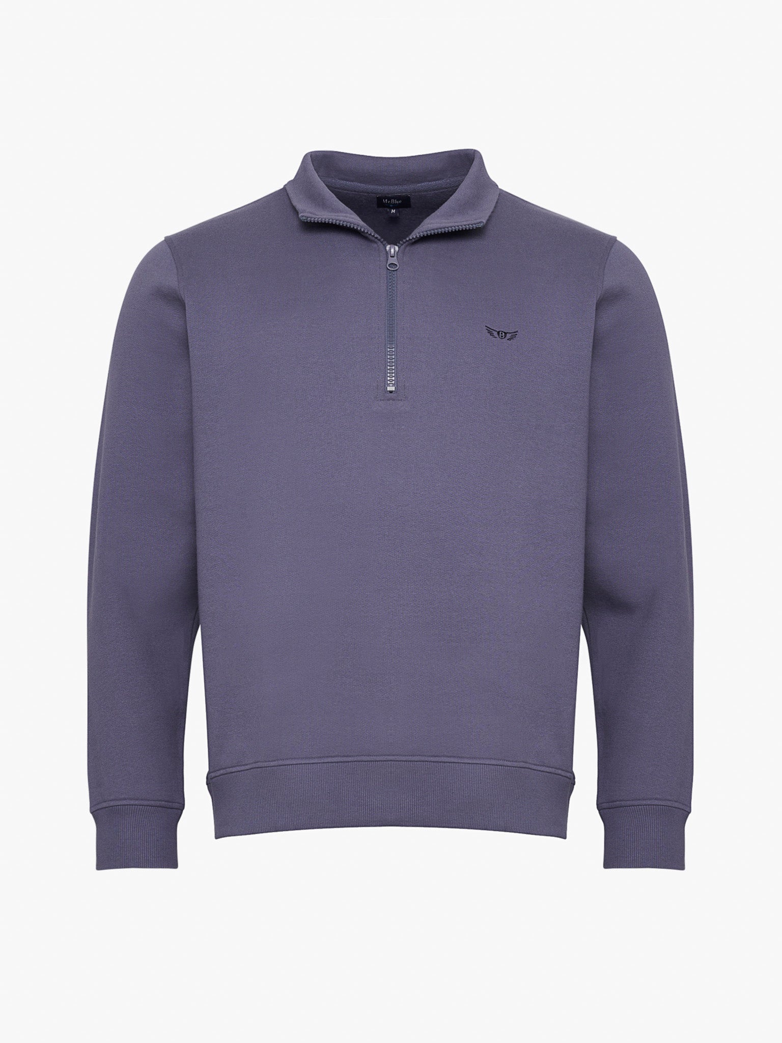 SUDADERA DE ALGODÓN AZUL MANGA LARGA REGULAR FIT MR. AZUL