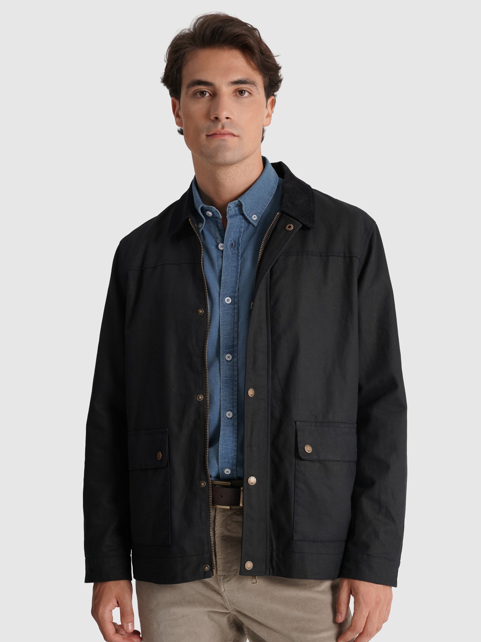 ABRIGO AZUL MANGA LARGA REGULAR FIT MR. AZUL