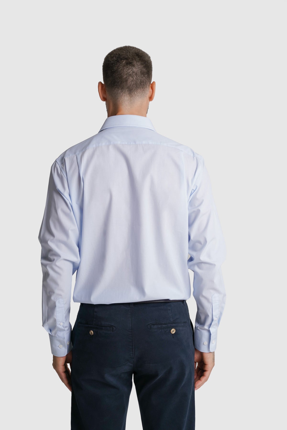 CAMISA POPELINE CLASSIC FIT BRANCA LISA MR. BLUE
