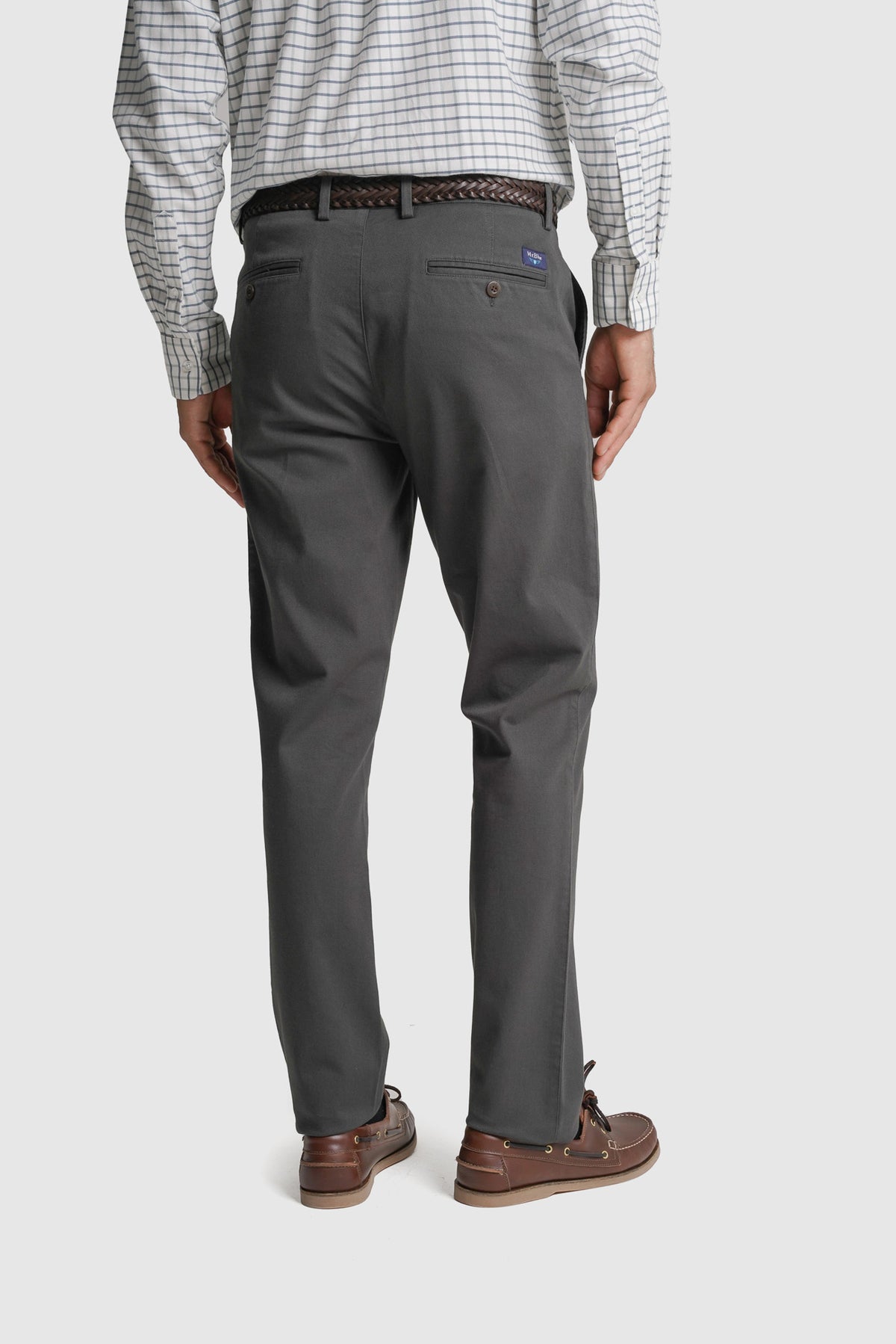 CALÇAS ALGODÃO SLIM FIT CINZENTAS LISAS MR. BLUE