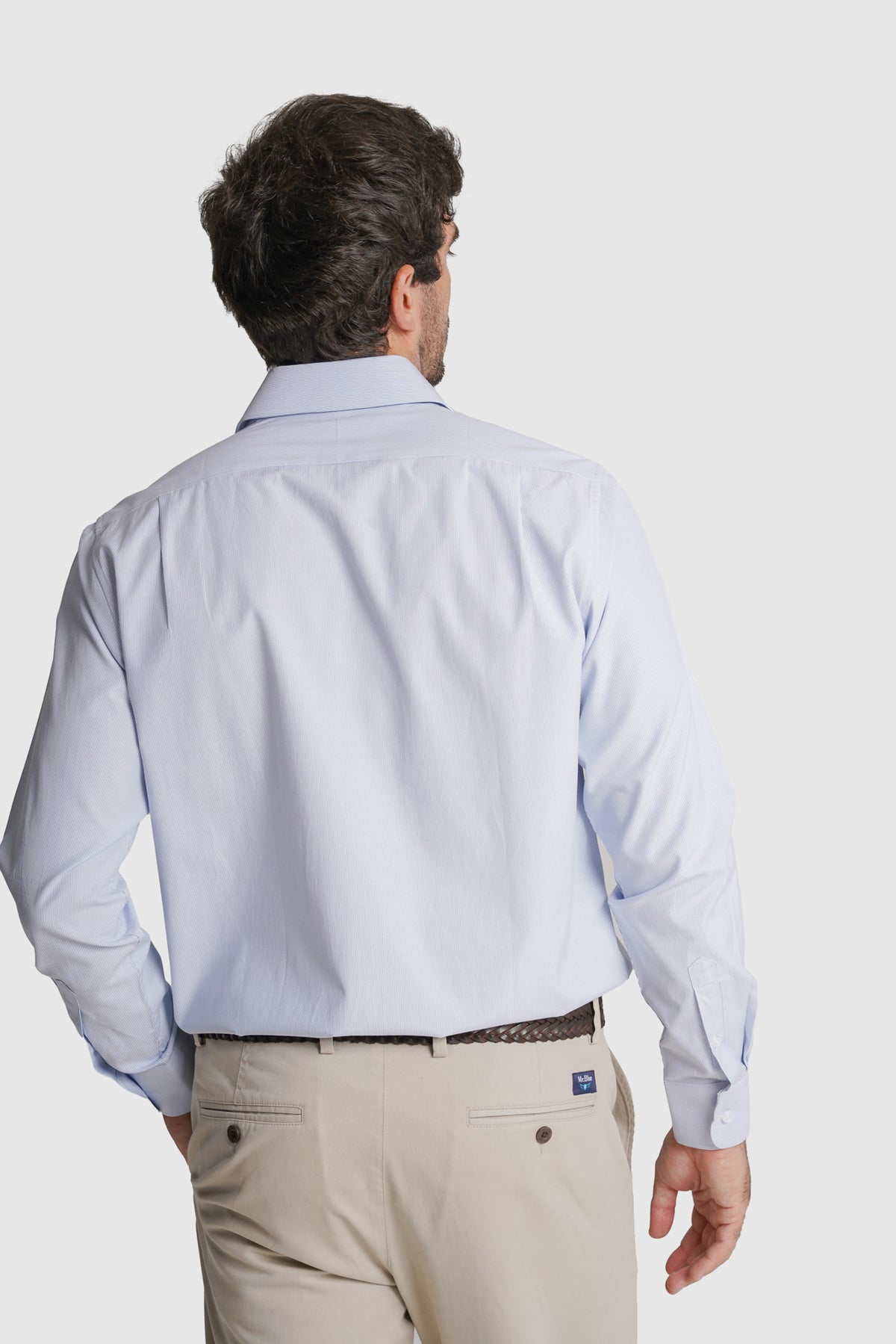 CAMISA POPELINE CLASSIC FIT AZUL ÀS RISCAS MR. BLUE