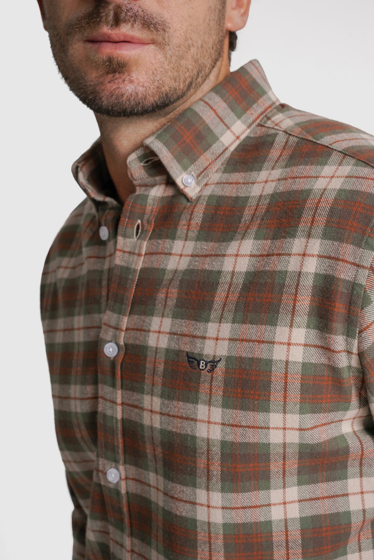 CAMISA FLANELA REGULAR FIT VERDE AO QUADRADO MR. BLUE
