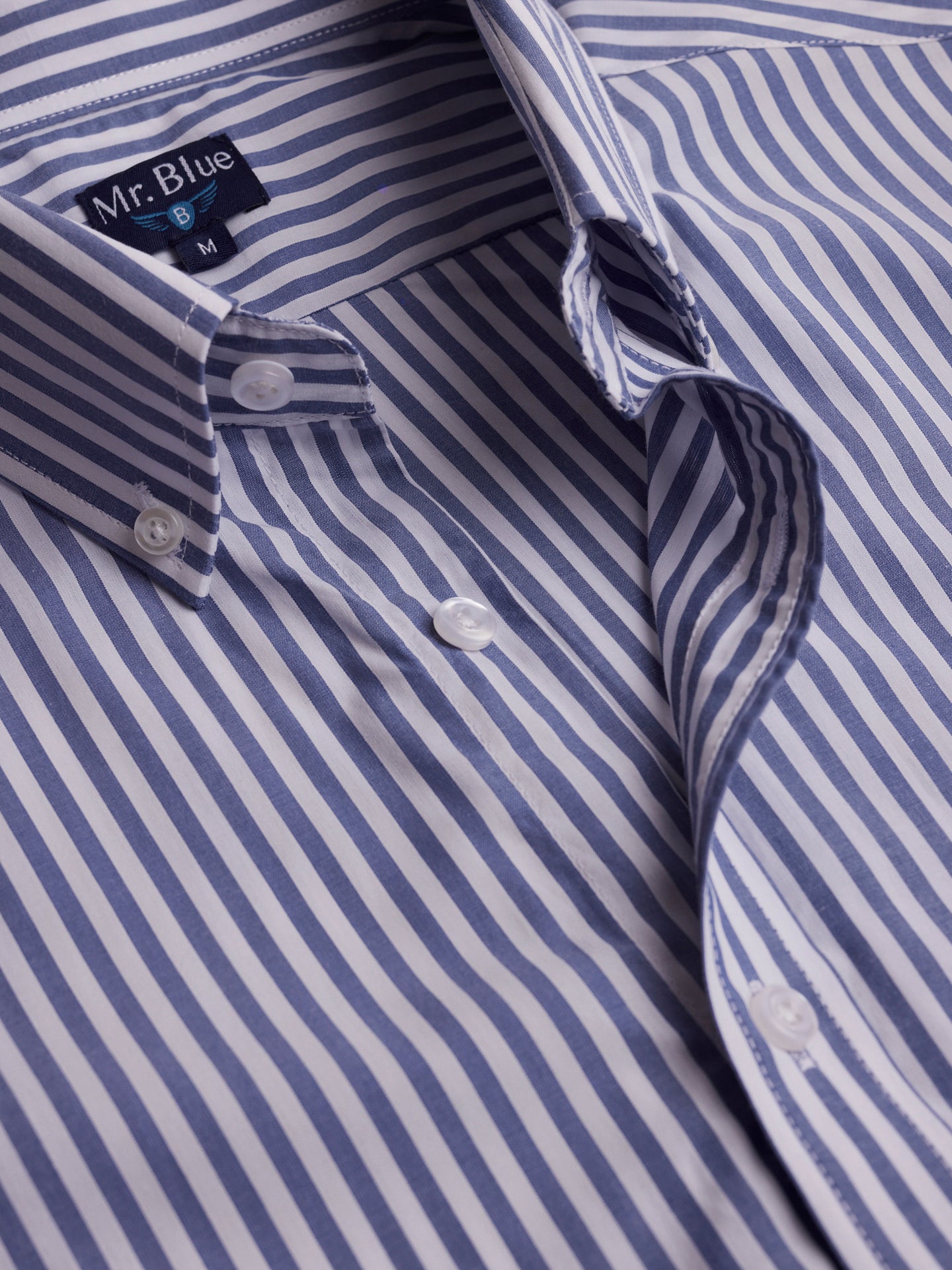 Camisa Popelina Regular Fit Azul Mr. Blue