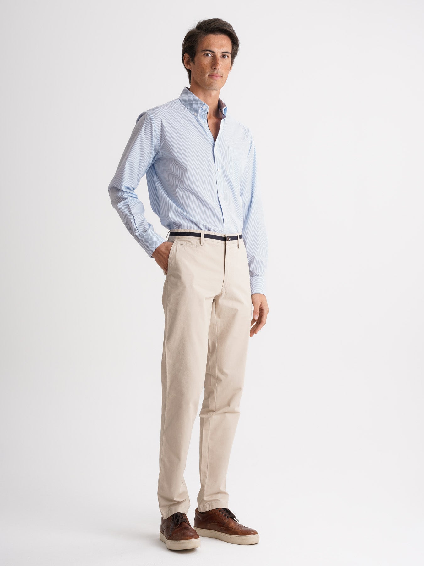 Camisa Popelina Regular Fit Azul Mr. Blue