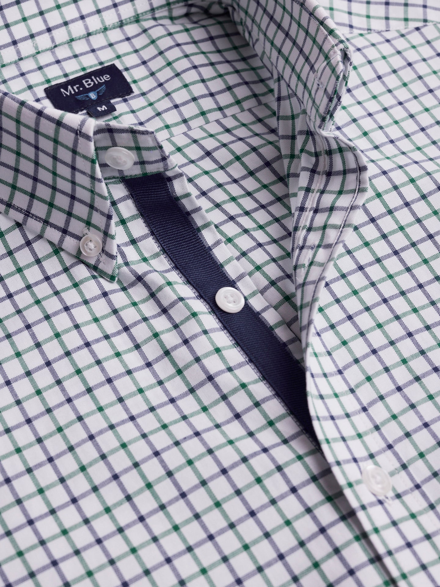 Camisa azul Oxford de corte estándar de Mr. Blue
