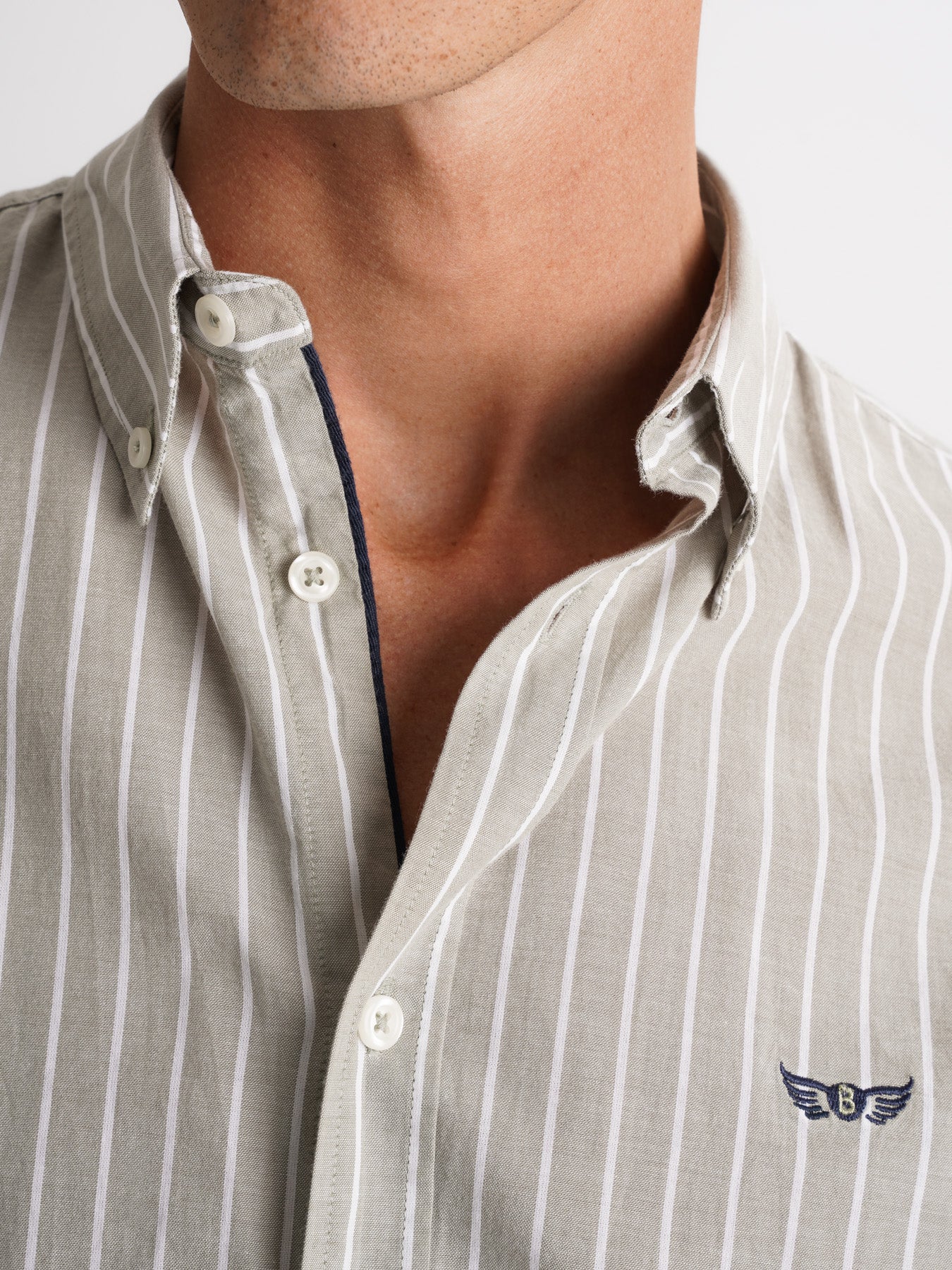 Camisa Oxford Corte Regular Mr. Blue Verde