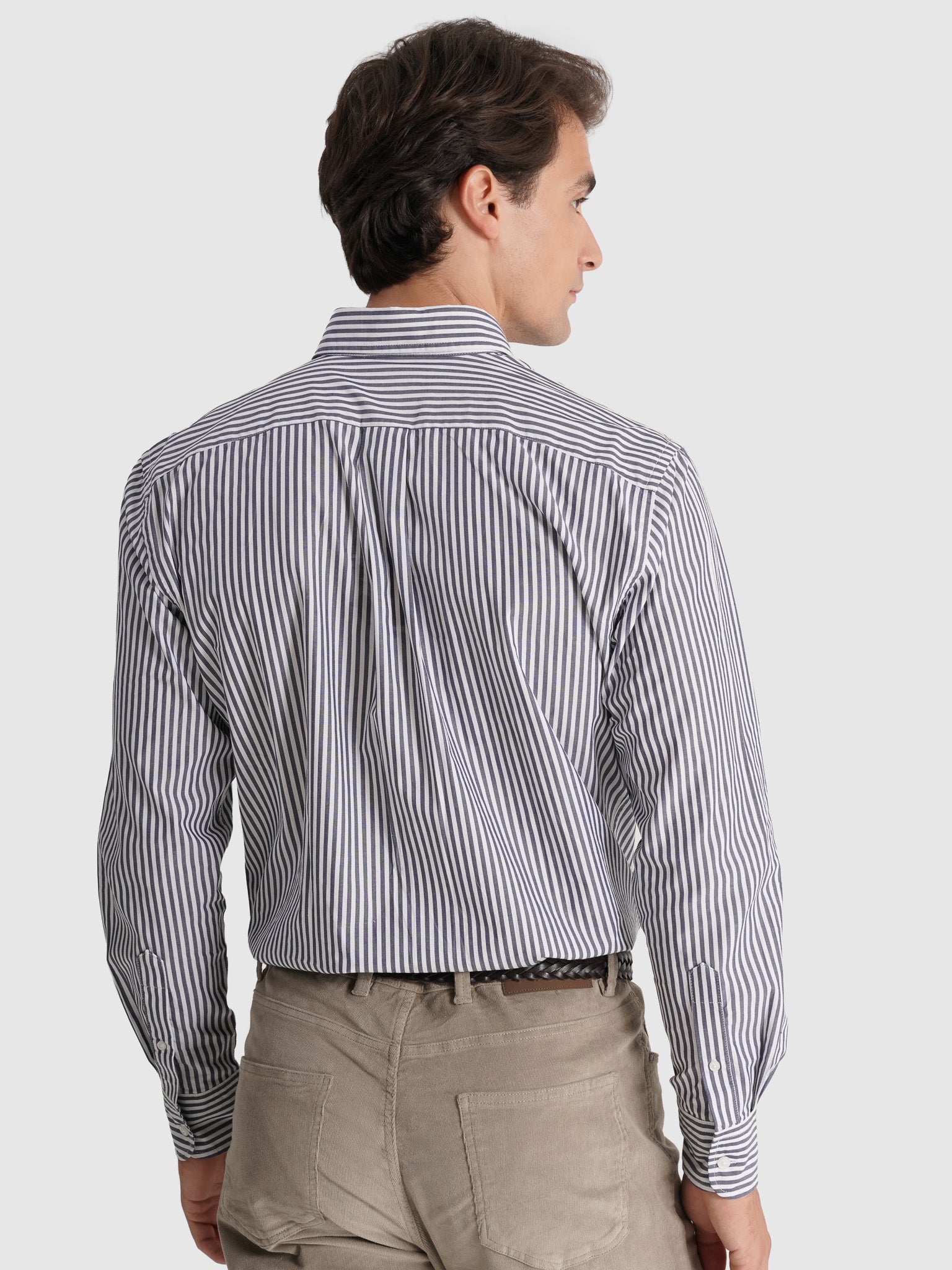 CAMISA ALGODÓN AZUL MANGA LARGA REGULAR FIT MR. AZUL