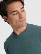 JERSEY DE LANA VERDE MANGA LARGA REGULAR FIT MR. AZUL