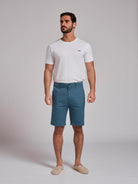 BERMUDA DE ALGODÓN VERDE REGULAR FIT MR. AZUL