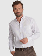 CAMISA ALGODÓN AZUL MANGA LARGA REGULAR FIT MR. AZUL