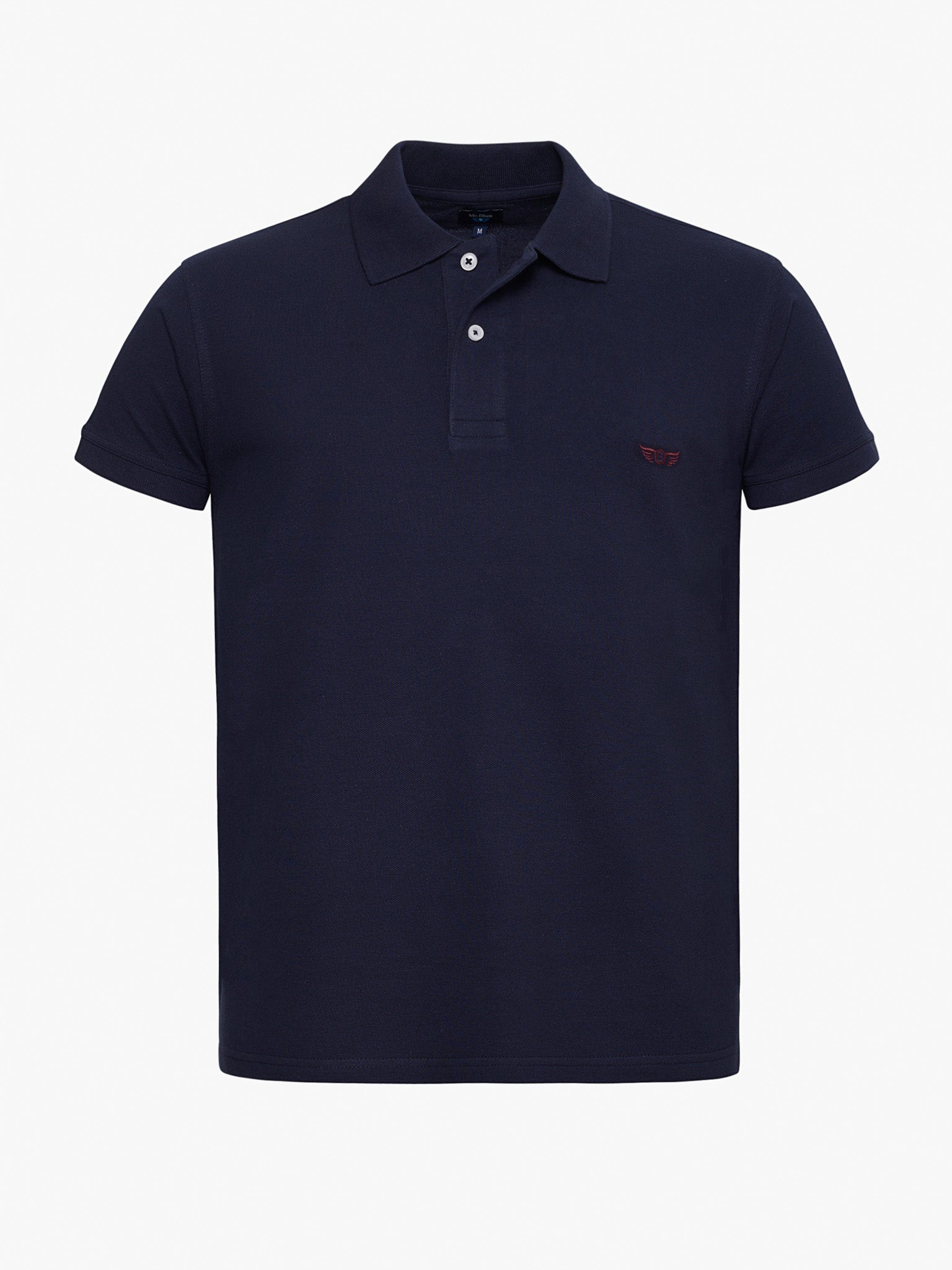 POLO ALGODÓN AZUL MANGA CORTA REGULAR FIT MR. AZUL