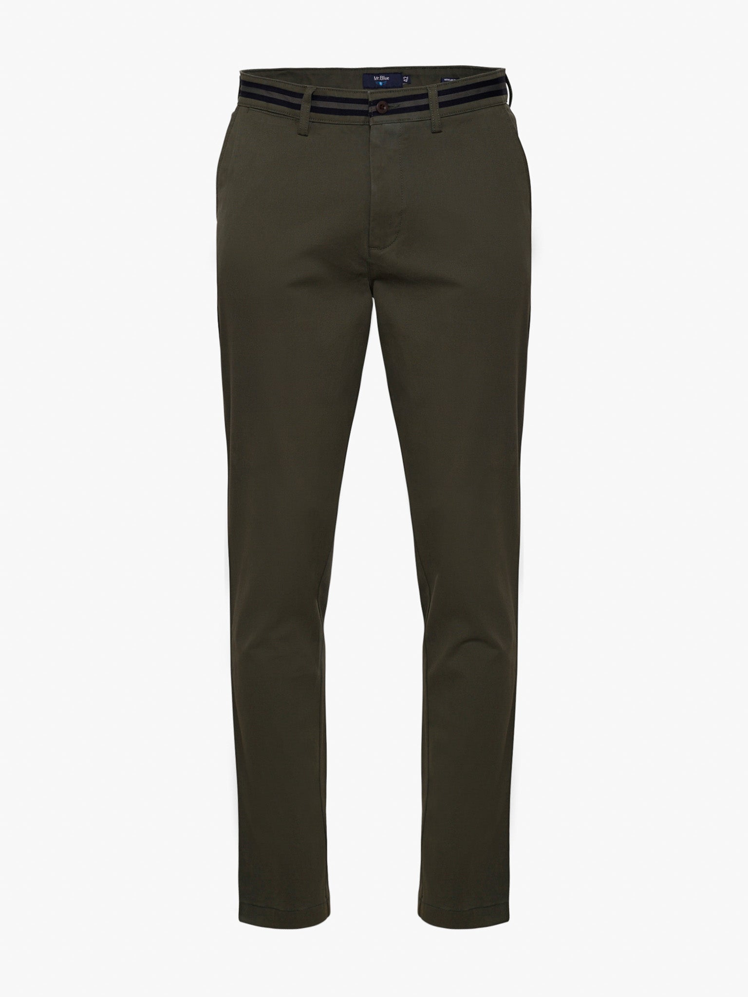 GREEN COTTON TROUSERS REGULAR FIT MR. BLUE