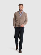 PULLOVER LÃ BEGE MANGA COMPRIDA REGULAR FIT MR. BLUE
