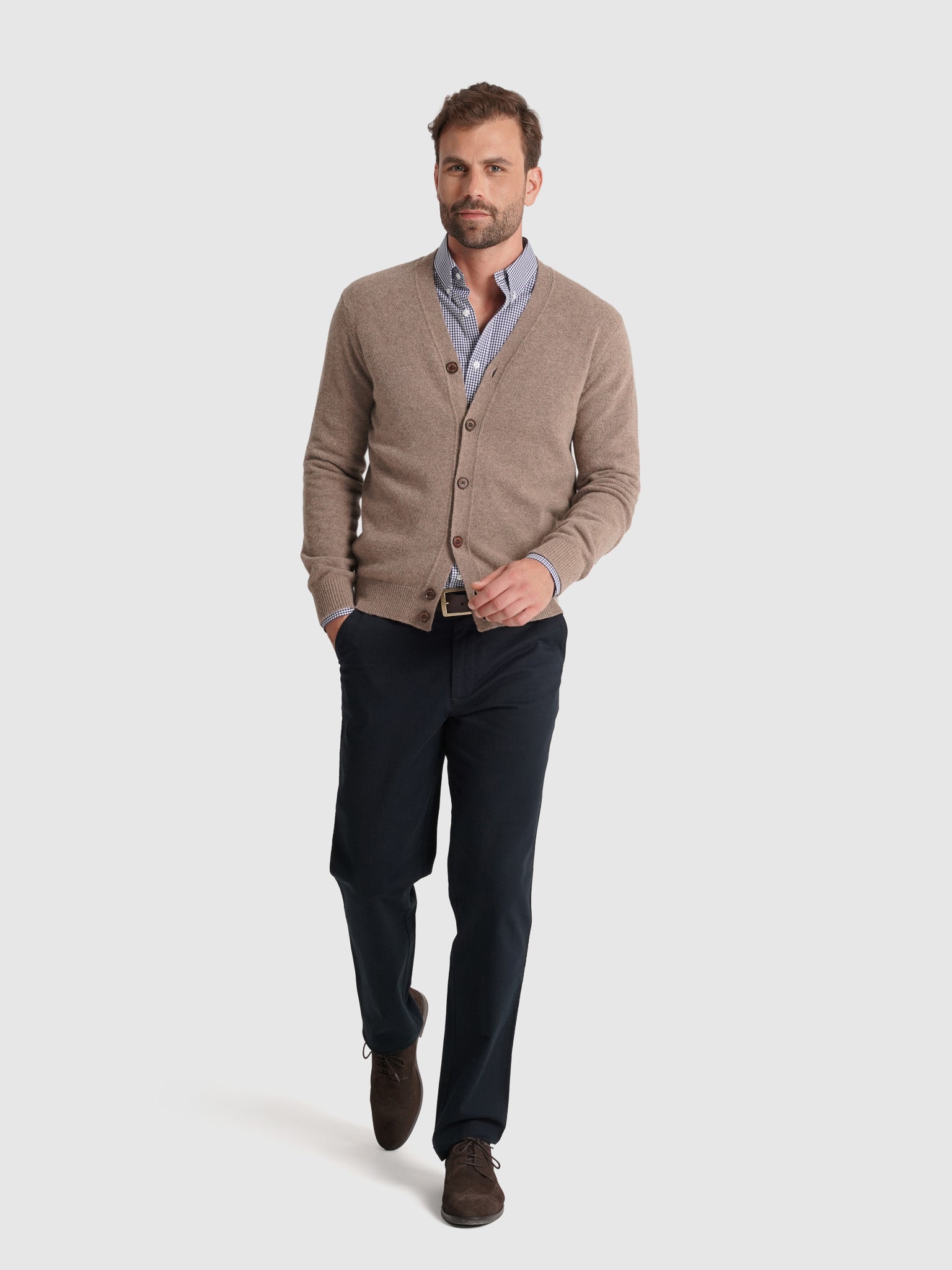 PULLOVER LÃ BEGE MANGA COMPRIDA REGULAR FIT MR. BLUE