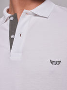 POLO BLANCO MANGA CORTA REGULAR FIT MR. AZUL