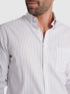 CAMISA ALGODÓN AZUL MANGA LARGA REGULAR FIT MR. AZUL