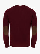 JERSEY DE LANA BURDEOS CON CODERAS MR REGULAR FIT. AZUL