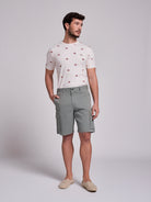BERMUDA DE ALGODÓN VERDE REGULAR FIT MR. AZUL