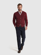 JERSEY DE LANA BURDEOS MANGA LARGA REGULAR FIT MR. AZUL