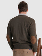 JERSEY DE LANA VERDE CON CODERAS MR REGULAR FIT. AZUL